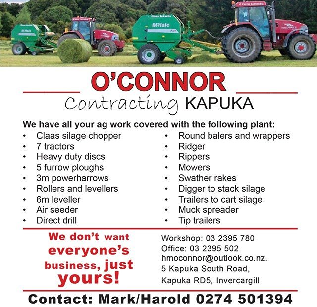 O'Connor Agri Services Ltd - Gorge Road School